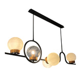 Lámpara de Techo Colgante y Ajustable Kotka Negro y Dorado 50x230cm de 5 Luces - LAMPARAS DE TECHO | Bylmo
