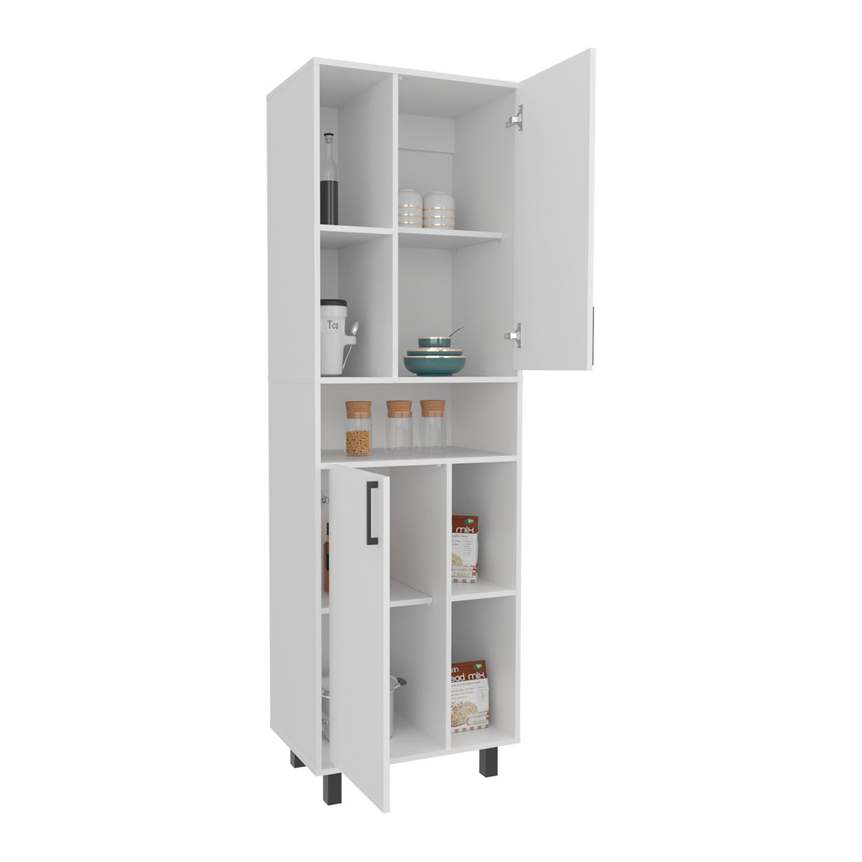 Alacena Bryce Blanco x39.6cm con Dos Puertas y con Patas - ALACENAS Y MUEBLES MICROONDAS | Bylmo
