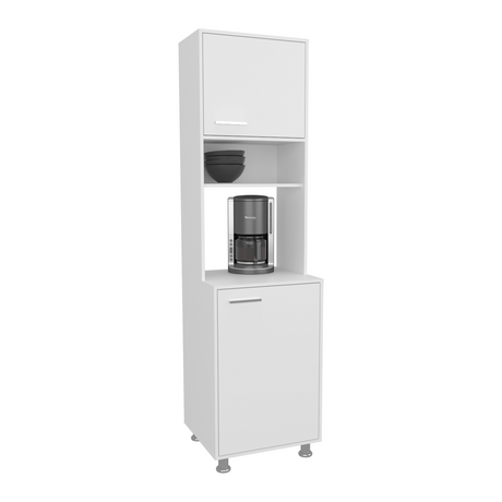 Módulo Para Microondas Antares Blanco x50.3cm con Dos Puertas y con Patas - ALACENAS Y MUEBLES MICROONDAS | Bylmo