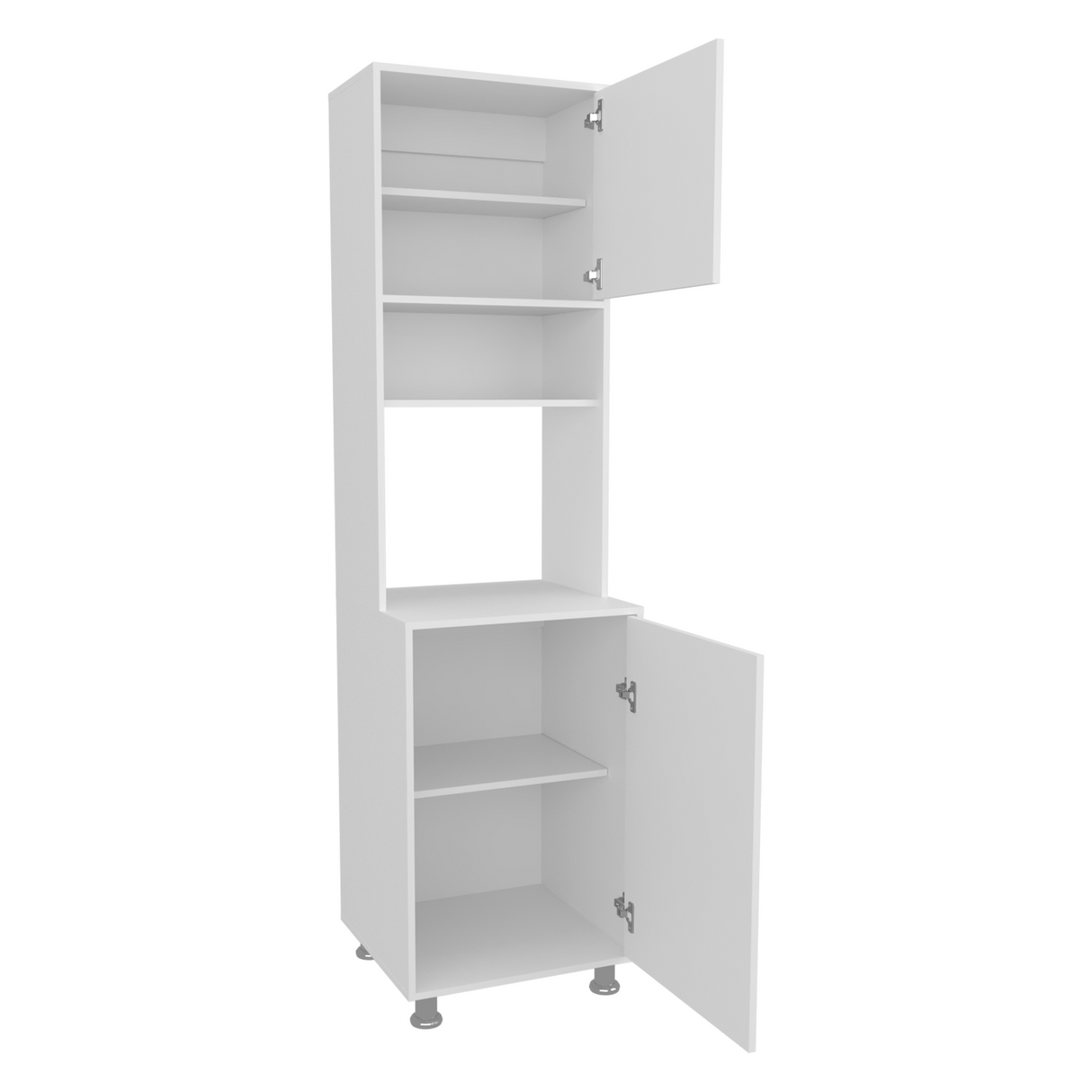 Módulo Para Microondas Antares Blanco x50.3cm con Dos Puertas y con Patas - ALACENAS Y MUEBLES MICROONDAS | Bylmo