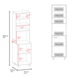 Módulo Para Microondas Antares Blanco x50.3cm con Dos Puertas y con Patas - ALACENAS Y MUEBLES MICROONDAS | Bylmo
