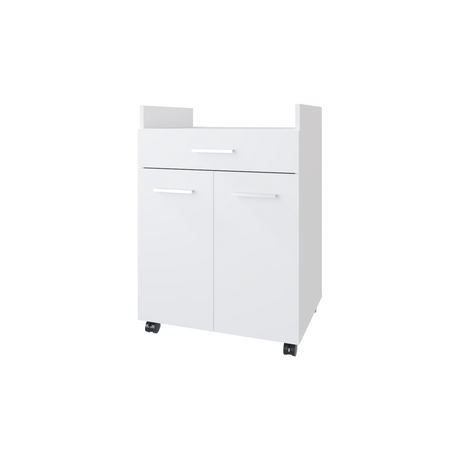Mueble Auxiliar de Cocina Glover Blanco x47.7cm con Rodachines y con Tres Compartimientos - BARRAS Y MUEBLES AUXILIARES | Bylmo