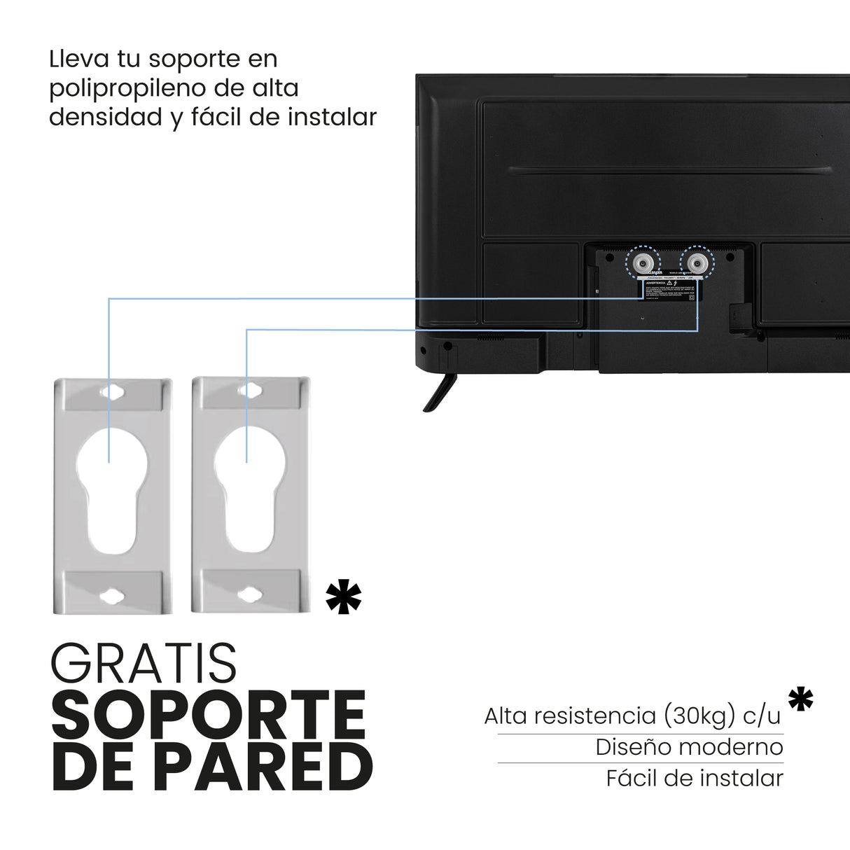 Televisor Led Smart Google 71.6x42.4cm de 32 Pulgadas HD 720P Con Wifi Integrado y Con Bluetooth - TELEVISORES | Bylmo