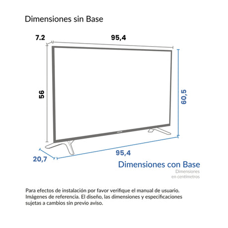 Televisor Challenger Led Smart WebOS 95.48x56.09cm De 43 Pulgadas Full Hd 1080p Con Wifi Integrado Y Con Bluetooth - TELEVISORES | Bylmo
