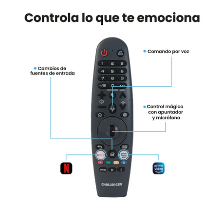 Televisor Challenger Led Smart WebOS 95.48x56.09cm De 43 Pulgadas Full Hd 1080p Con Wifi Integrado Y Con Bluetooth - TELEVISORES | Bylmo