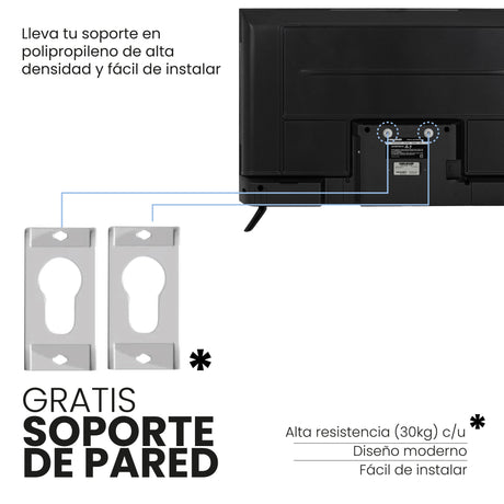 Televisor Led Smart Google 95.5x55.7cm de 43 Pulgadas FULL HD 1080P Con Wifi Integrado y Con Bluetooth - TELEVISORES | Bylmo