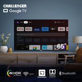 Televisor Led Smart Google 144.5x83.3cm de 65 Pulgadas 4K 2160P Con Wifi Integrado y Con Bluetooth - TELEVISORES | Bylmo