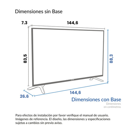 Televisor Led Smart WebOs 144.6x83.5cm de 65 Pulgadas 4K 2160P Con Wifi Integrado y Con Bluetooth - TELEVISORES | Bylmo