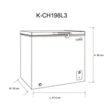 Congelador Blanco 81.6x85cm de 198 Litros con Iluminación Interna y con Un Compartimiento - CONGELADORES | Bylmo