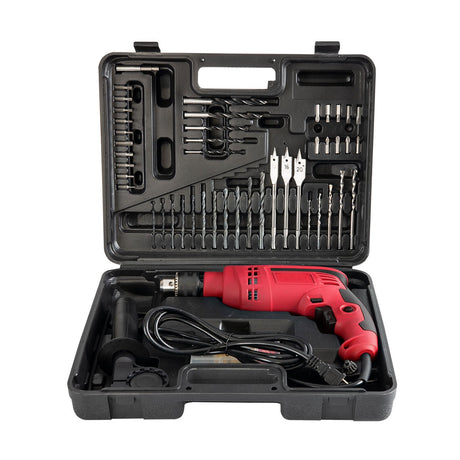 Set de Taladro Percutor Negro y Rojo 38x30cm - HERRAMIENTAS ELECTRICAS | Bylmo