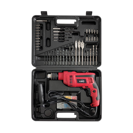 Set de Taladro Percutor Negro y Rojo 38x30cm - HERRAMIENTAS ELECTRICAS | Bylmo