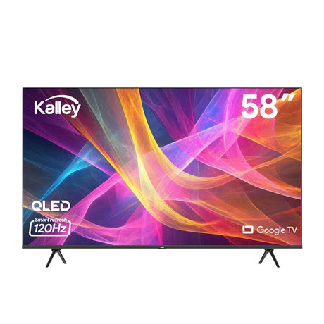 Televisor Kalley Smart QLED 4K 58 Pulgadas Google Negro 143.6x87.9cm con Wifi Integrado Procesador con IA y con Bluetooth - TELEVISORES | Bylmo