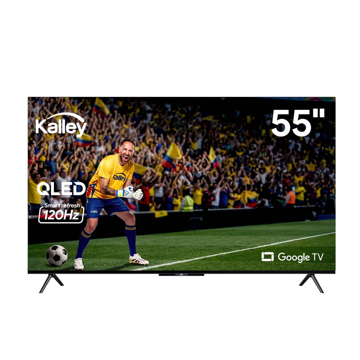 Televisor Kalley Smart QLED 4K 55 Pulgadas Google Negro 135x83cm con Wifi Integrado y con Bluetooth - TELEVISORES | Bylmo