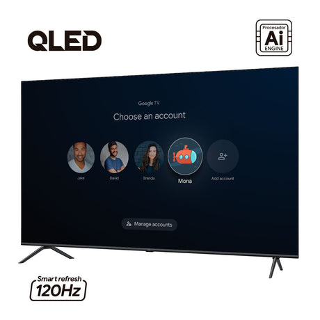 Televisor Kalley Smart QLED 4K 65 Pulgadas Google Negro 160x96cm con Wifi Integrado y con Bluetooth - TELEVISORES | Bylmo