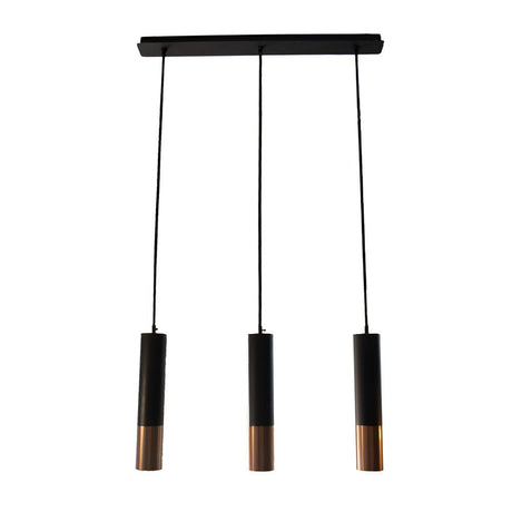 Lámpara de Techo Led Vila Dorado y Negro 6x100cm Ajustable de Tres Luces - LAMPARAS DE TECHO | Bylmo