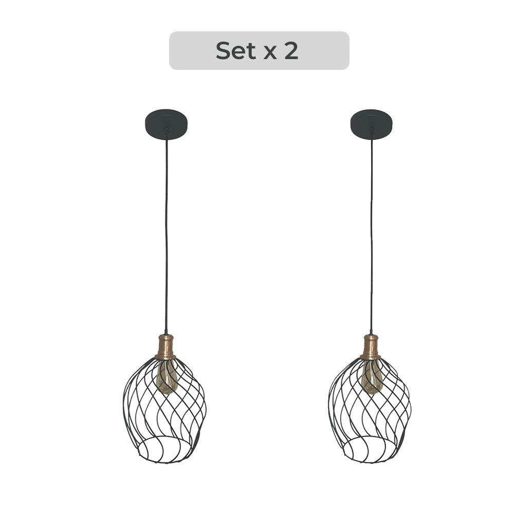Set x 2 Lámparas de Techo Led Negro 23x33cm Ajustable de Una Luz - LAMPARAS DE TECHO | Bylmo