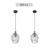 Set x 2 Lámparas de Techo Led Negro 23x33cm Ajustable de Una Luz - LAMPARAS DE TECHO | Bylmo