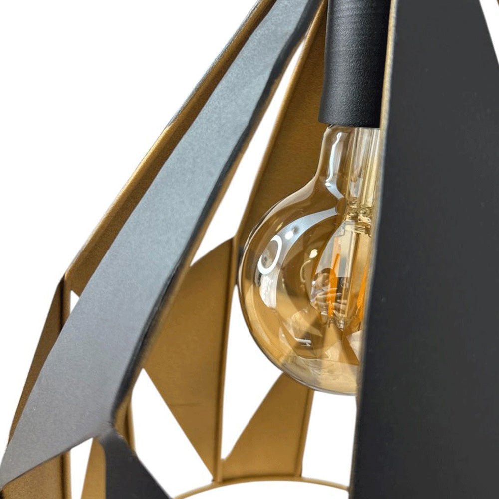 Lámpara de Techo Led Negro y Dorado 20x28cm Ajustable de Una Luz - LAMPARAS DE TECHO | Bylmo