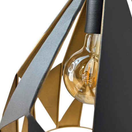 Lámpara de Techo Led Negro y Dorado 20x28cm Ajustable de Una Luz - LAMPARAS DE TECHO | Bylmo