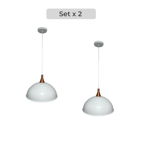 Set x 2 Lámparas de Techo Led Enia Blanco 40x25cm Ajustable de Una Luz - LAMPARAS DE TECHO | Bylmo