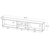 Repisa para TV Flotante Sali Niebla 180x32cm para TV Hasta 60 Pulgadas sin Cajones - MUEBLES DE TV | Bylmo