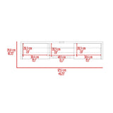 Repisa para TV Flotante Glen Nogal 125.1x26.8cm