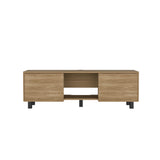 Rack de TV Lazio Fresno Europeo 126.3x41.2cm para TV Hasta 75 Pulgadas sin Cajones y con Ranuras para Cables - MUEBLES DE TV | Bylmo