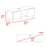 Rack de TV Lazio Fresno Europeo 126.3x41.2cm para TV Hasta 75 Pulgadas sin Cajones y con Ranuras para Cables - MUEBLES DE TV | Bylmo