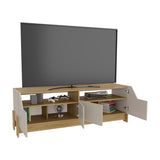 Rack de TV Holt Fresno Europeo y Capri 163x56cm para TV Hasta 50 Pulgadas sin Cajones - MUEBLES DE TV | Bylmo