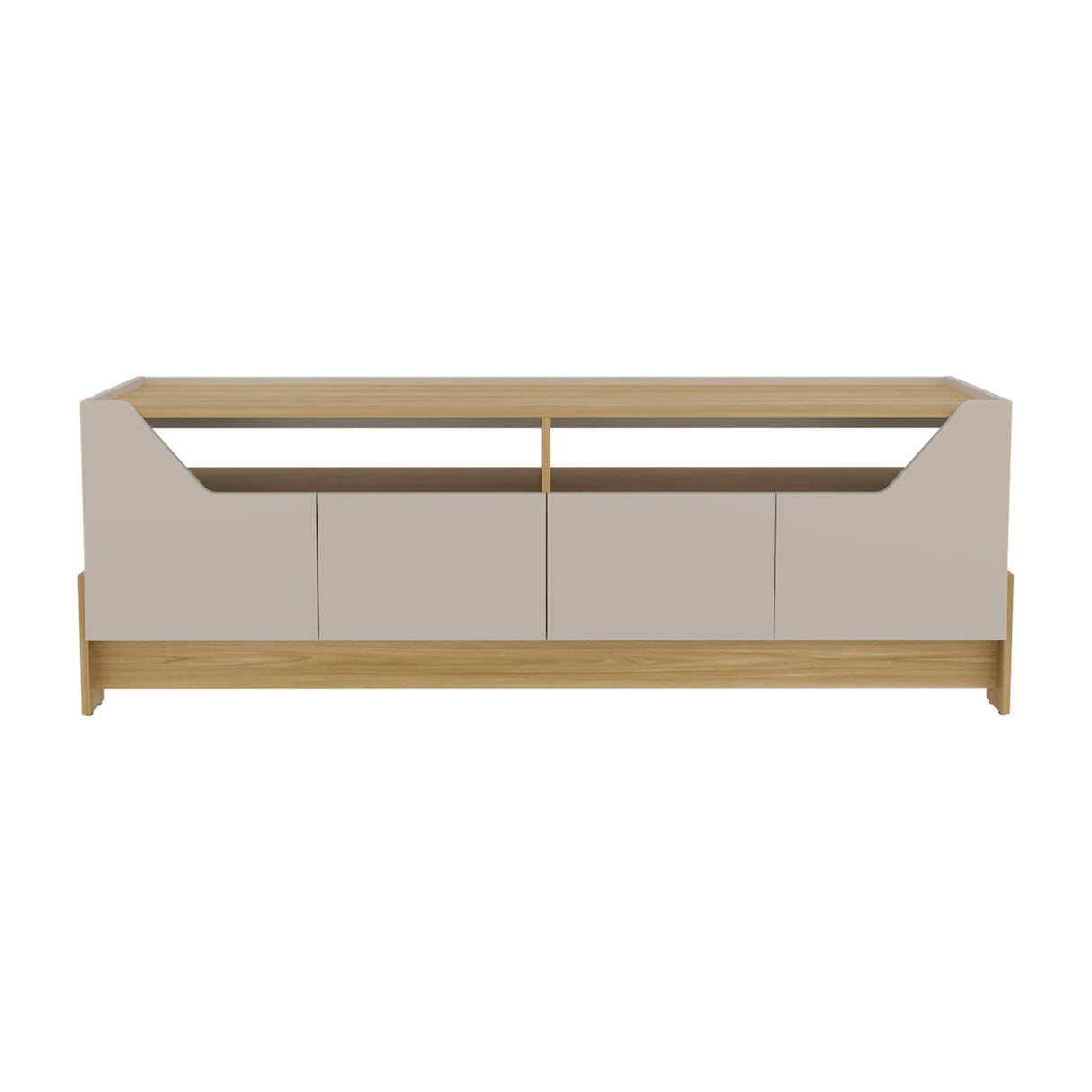 Rack de TV Holt Fresno Europeo y Capri 163x56cm para TV Hasta 50 Pulgadas sin Cajones - MUEBLES DE TV | Bylmo