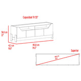 Rack de TV Holt Fresno Europeo y Capri 163x56cm para TV Hasta 50 Pulgadas sin Cajones - MUEBLES DE TV | Bylmo