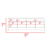 Rack de TV Holt Fresno Europeo y Capri 163x56cm para TV Hasta 50 Pulgadas sin Cajones - MUEBLES DE TV | Bylmo
