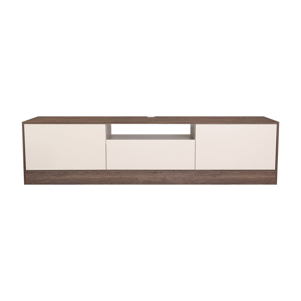 Rack de TV Niles Milan y Capri 200x50cm para TV Hasta 75 Pulgadas con Un Cajón y con Ranuras para Cables - MUEBLES DE TV | Bylmo