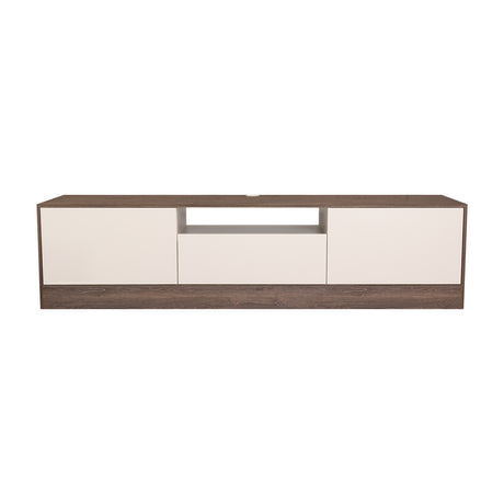 Rack de TV Niles Milan y Capri 200x50cm para TV Hasta 75 Pulgadas con Un Cajón y con Ranuras para Cables - MUEBLES DE TV | Bylmo