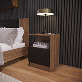 Mesa de Noche Vico Gales y Wengue 48x62cm con Un Cajón - MESAS DE NOCHE | Bylmo