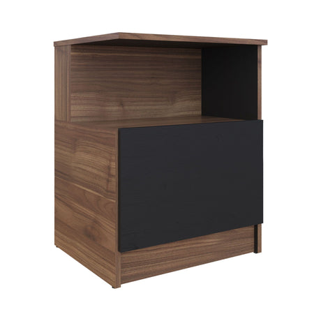 Mesa de Noche Vico Gales y Wengue 48x62cm con Un Cajón - MESAS DE NOCHE | Bylmo