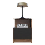 Mesa de Noche Vico Gales y Wengue 48x62cm con Un Cajón - MESAS DE NOCHE | Bylmo