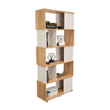 Biblioteca Noah Fresno y Capri 80x175cm Rectangular con Cuatro Entrepaños - BIBLIOTECAS Y ESTANTERIAS | Bylmo