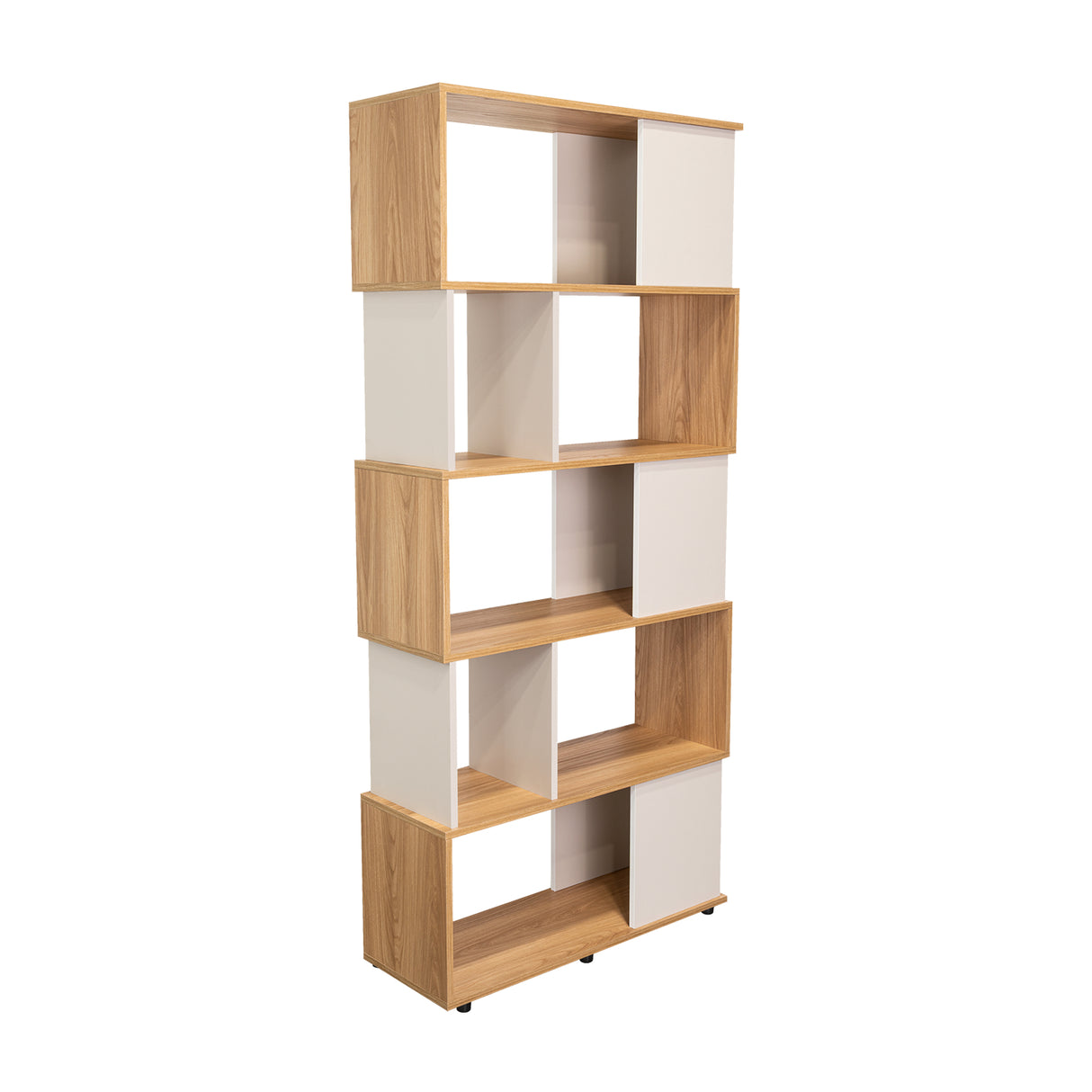 Biblioteca Noah Fresno y Capri 80x175cm Rectangular con Cuatro Entrepaños - BIBLIOTECAS Y ESTANTERIAS | Bylmo
