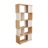Biblioteca Noah Fresno y Capri 80x175cm Rectangular con Cuatro Entrepaños - BIBLIOTECAS Y ESTANTERIAS | Bylmo