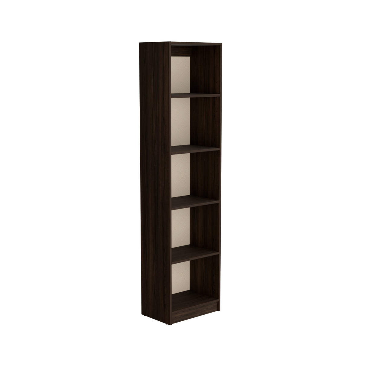Estantería Upton Nogal y Toquilla 45x180.6cm Rectangular con Cuatro Entrepaños - BIBLIOTECAS Y ESTANTERIAS | Bylmo