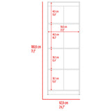 Estantería Verlot Taupe Mallado 62.8x180.6cm Rectangular con Tres Entrepaños - BIBLIOTECAS Y ESTANTERIAS | Bylmo