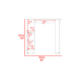 Isla de Cocina Attica Blanco y Capri 92x91.3cm con Cuatro Compartimientos - BARRAS Y MUEBLES AUXILIARES | Bylmo