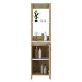 Mueble para Baño Bi - color Blanco y Duna 40x150.7cm con Dos Entrepaños y con Patas - OTROS MUEBLES PARA BANHO | Bylmo
