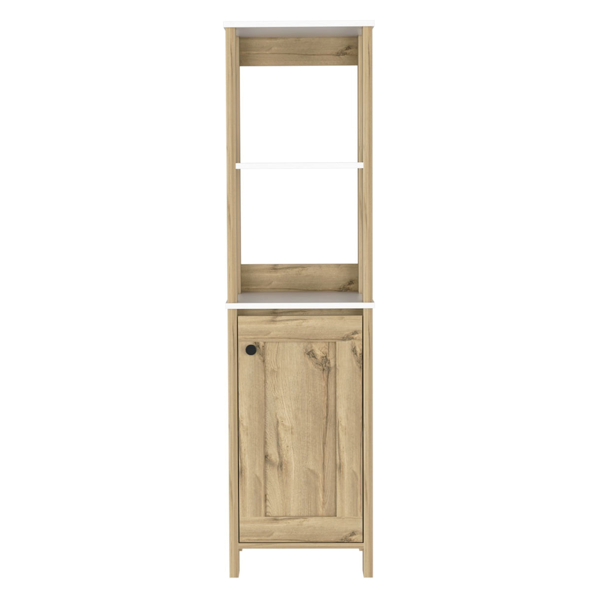 Mueble para Baño Bi - color Blanco y Duna 40x150.7cm con Dos Entrepaños y con Patas - OTROS MUEBLES PARA BANHO | Bylmo