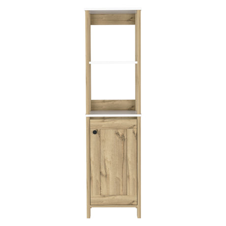 Mueble para Baño Bi - color Blanco y Duna 40x150.7cm con Dos Entrepaños y con Patas - OTROS MUEBLES PARA BANHO | Bylmo