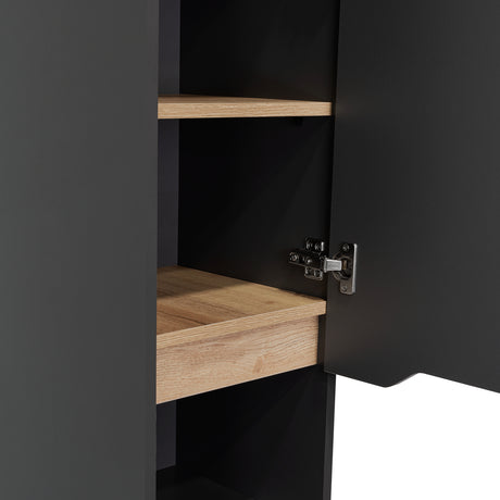 Mueble para Baño Laurent Plomo y Duna 30.1x180cm con Cinco Entrepaños y con Patas - OTROS MUEBLES PARA BANHO | Bylmo