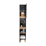 Mueble para Baño Laurent Plomo y Duna 30.1x180cm con Cinco Entrepaños y con Patas - OTROS MUEBLES PARA BANHO | Bylmo