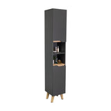 Mueble para Baño Laurent Plomo y Duna 30.1x180cm con Cinco Entrepaños y con Patas - OTROS MUEBLES PARA BANHO | Bylmo