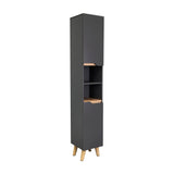 Mueble para Baño Laurent Plomo y Duna 30.1x180cm con Cinco Entrepaños y con Patas - OTROS MUEBLES PARA BANHO | Bylmo